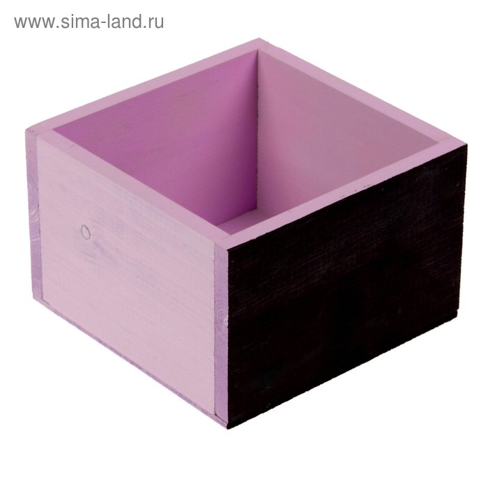 

Кашпо деревянное 14.5×12.5×9 см Элегант, грифельная сторона, фиолетовый Дарим Красиво