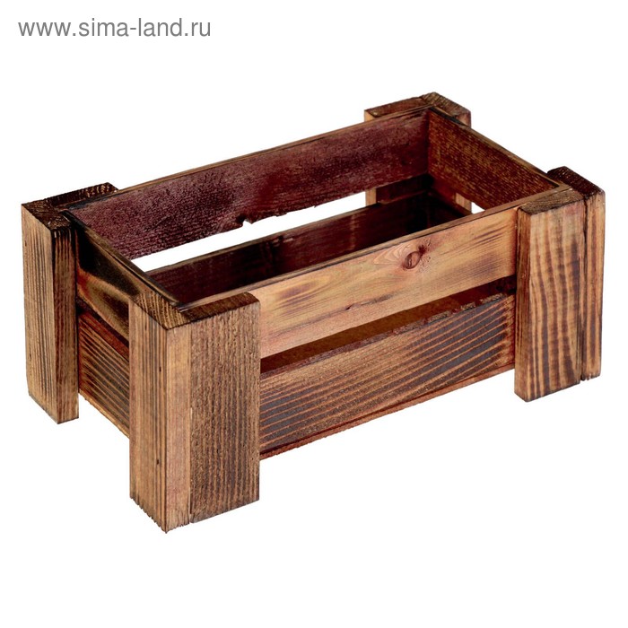 

Кашпо деревянное 23×12.5×10 см "Лофт", на ножках, коричневый Дарим Красиво