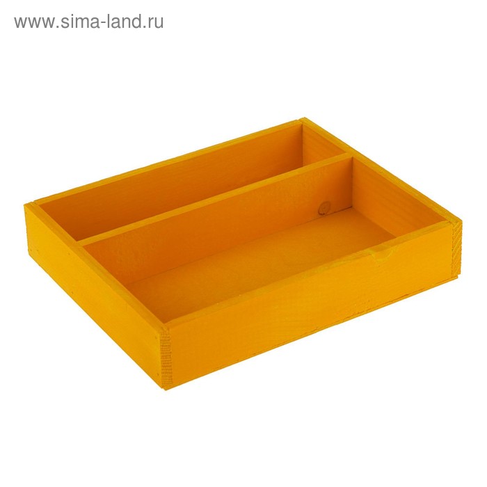 

Кашпо деревянное 25.5×20×4.5 см "Макарунас", оранжевый Дарим Красиво
