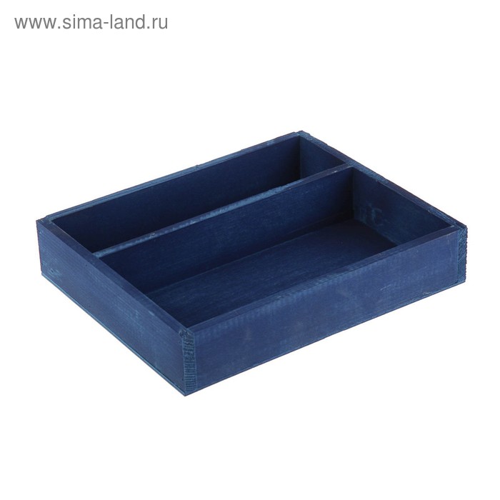

Кашпо деревянное 25.5×20×4.5 см "Макарунас", синий Дарим Красиво