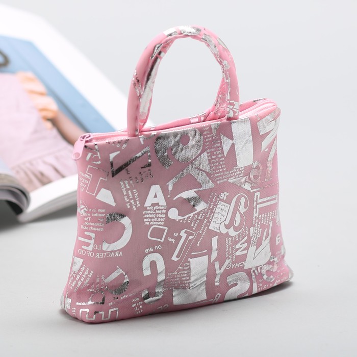 Сумочка детская "Блёстка" с цветком, цвета МИКС