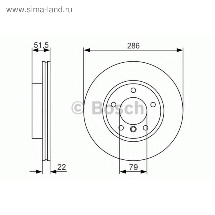 фото Диск тормозной, комплект bosch 0986479s10