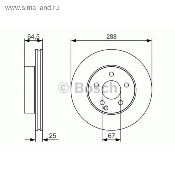 фото Диск тормозной, комплект bosch 0986479s83