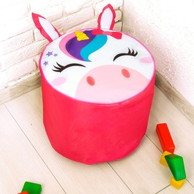 Мягкая игрушка-пуфик «Единорог», 40 × 40 см, цвет розовый Ош