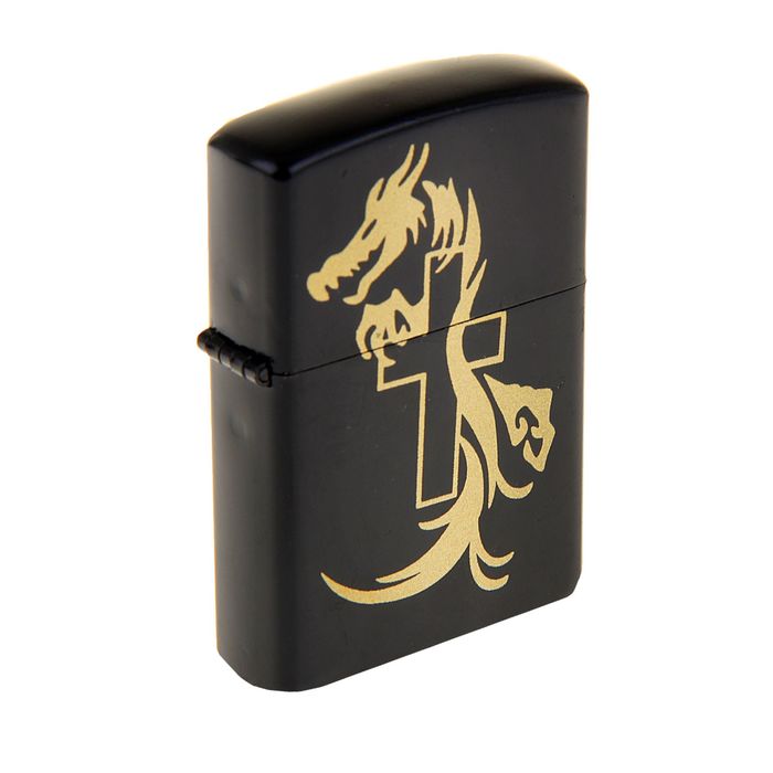 Зажигалка "Рагнарок" в металлической коробке, с кремнием, бензин