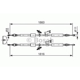 

Трос стояночного тормоза BOSCH 1987482189