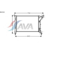 

Радиатор охлаждения двигателя AVA BW2310
