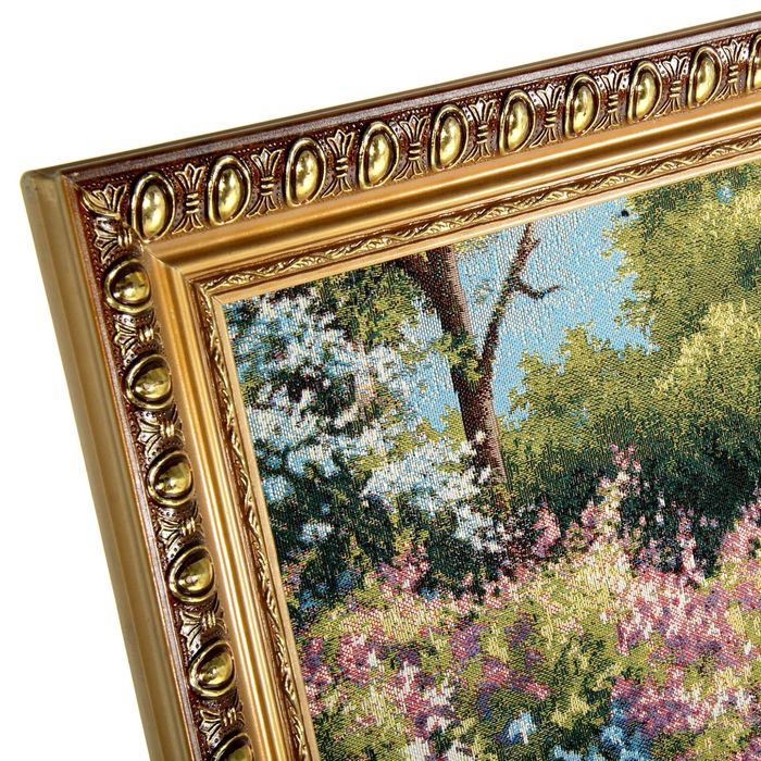 Гобеленовая картина "Скакуны" (белый и чёрный)