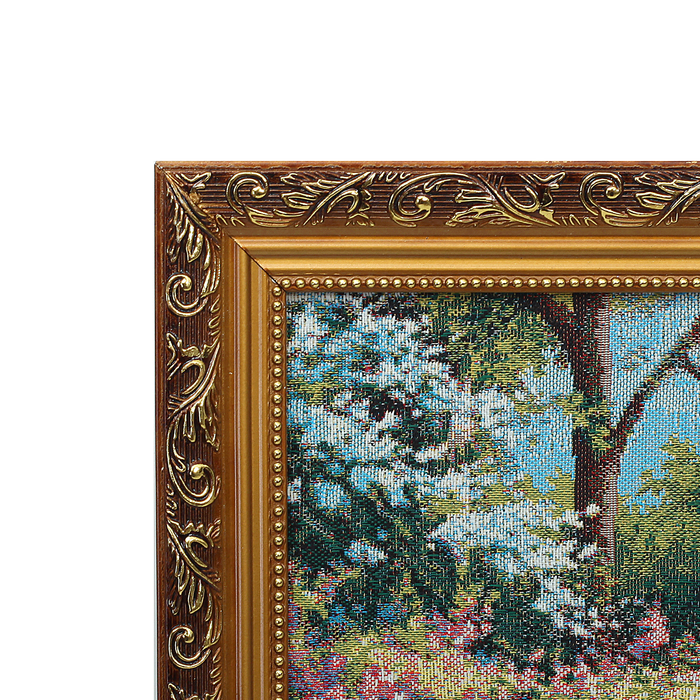 Гобеленовая картина "Скакуны" (белый и чёрный)