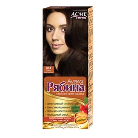 

Крем-краска для волос Рябина Avena, тон 043, темно-каштановый