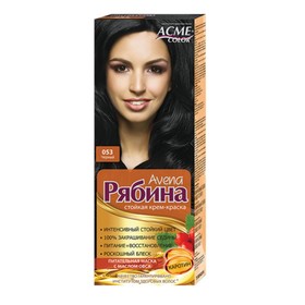 

Крем-краска для волос Рябина Avena, тон 053, черный