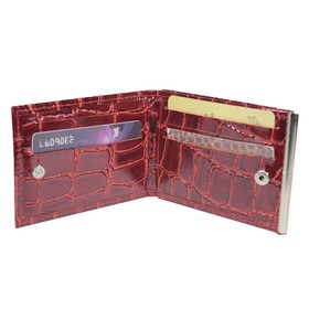 

Кошелёк женский, кнопка, размер 7,8х11 см, цвет красный скат