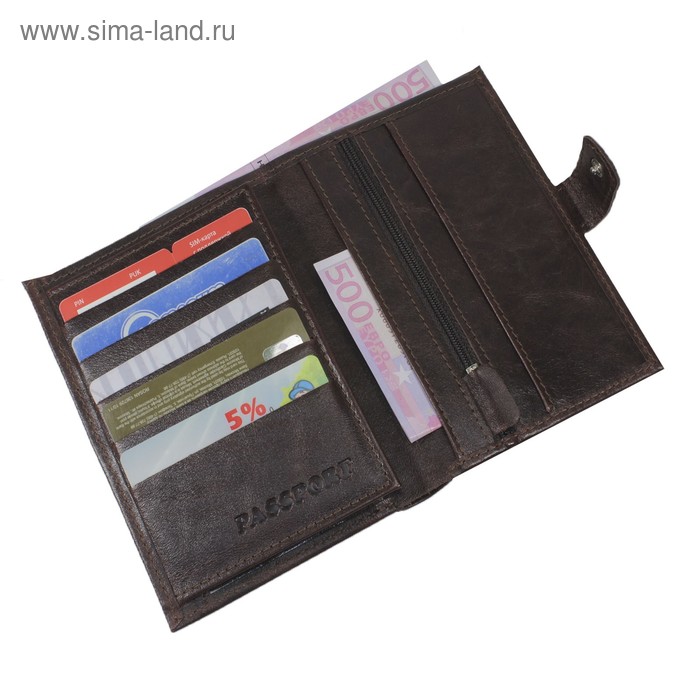 

Портмоне мужской, размер 15,5х11 см, цвет коричн.тёмный