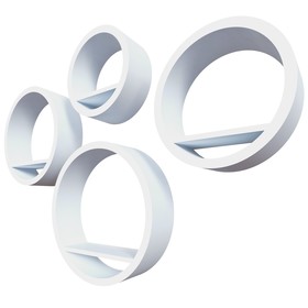 

Комплект полок «Торонто», 40 × 10 см, 35 × 10 см, 30 × 10 см, 25 × 10 см, цвет белый