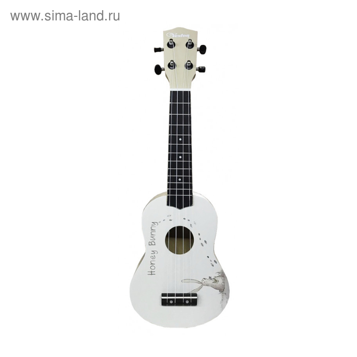 Укулеле VESTON KUS 25 BUNNY - сопрано, бежевая, рисунок - кролик