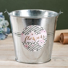 

Металлическое кашпо для цветов Beautiful flowers 15 × 15,5 см