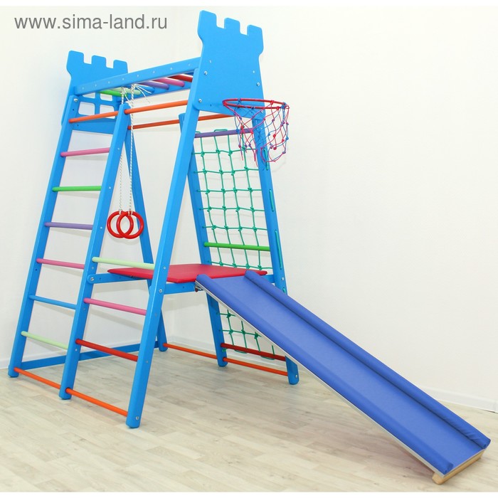фото Детский спортивный комплекс castle, цвет синий zabiaka