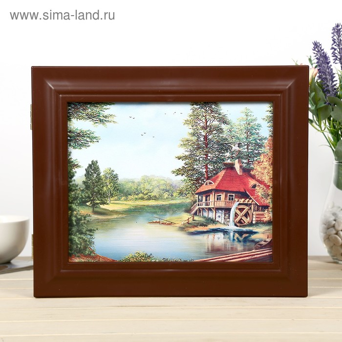 Ключница Лесной дом Орех 26х31х4,5 см