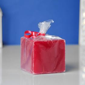 

Свеча-квадрат, 5,6х5,6х5 см, 8 ч, бордо