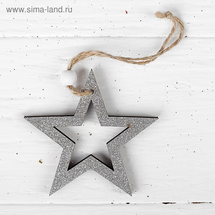 Новогодняя подвеска «Серебряная звезда» новогодняя подвеска с подсветкой звезда 12×67 см золотой