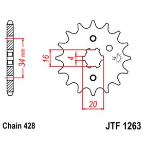 

Звезда ведущая JTF1263-14, F1263-14, JT sprockets