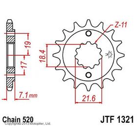 

Звезда ведущая JTF1321-12, F1321-12, JT sprockets