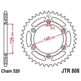 

Звезда ведомая JTR808-53, R808-53, JT sprockets