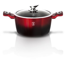 

Кастрюля с крышкой Black-burgundy Metallic Line, 24 см, 4.1 л