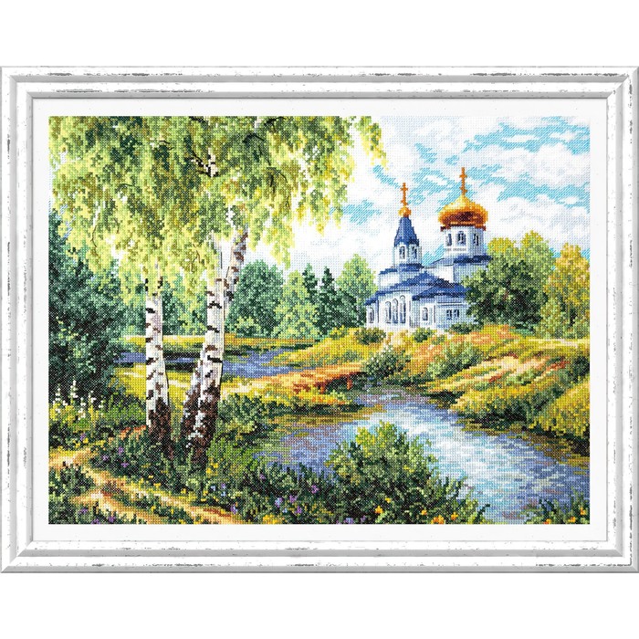 Набор для вышивания крестом «Дорога к Храму» картина маслом летний пейзаж дорога к храму