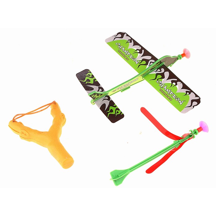 Рогатка с самолётиком, цвета МИКС