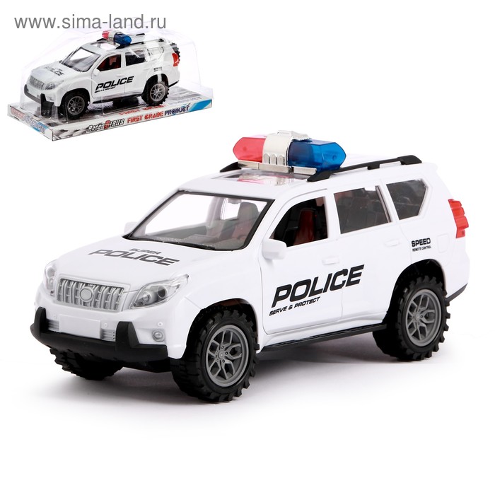 Машина инерционная «Полицейский джип» машины bondibon инерционная машина полицейский фургон с носилками 1 16