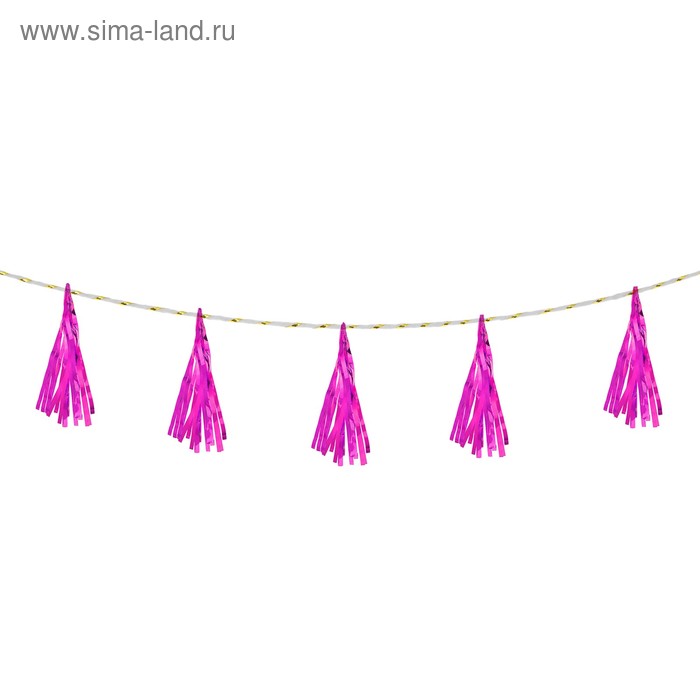 

Лента тассел, набор 5 шт., цвет фуксия