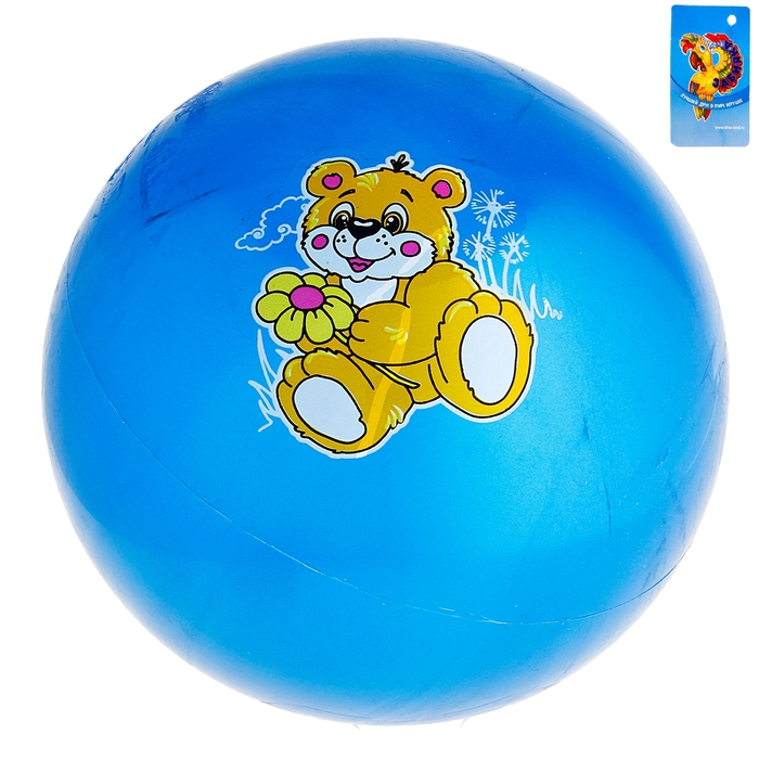 Мяч детский "Мишка" 60 гр, цвета МИКС