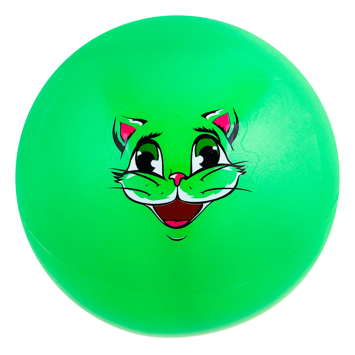 Мяч детский "Кот" 9 см, цвета МИКС