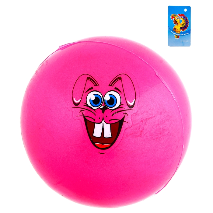 Мяч детский "Заяц" 30 гр, цвета МИКС