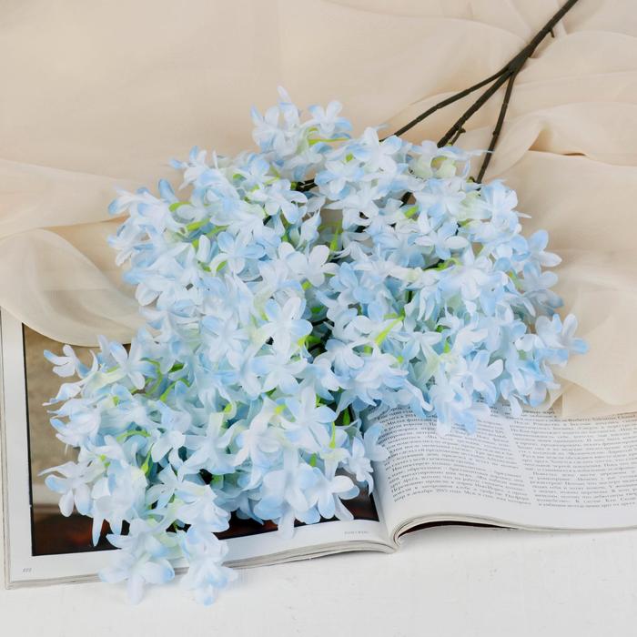 Цветы искусственные Сирень пышная 3х95 см, голубой