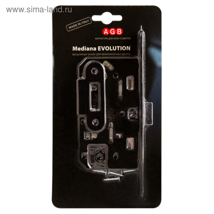 

Защелка межкомнатная AGB B01102.50.93.567 WC MEDIANA EV + B01000.13, черная