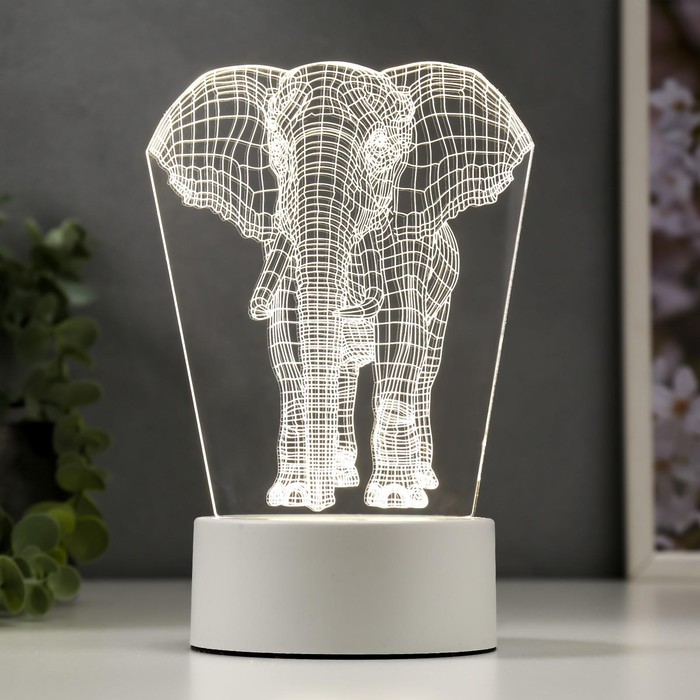 

Светильник "Слон" LED белый от сети 9,5х12,5х19см RISALUX