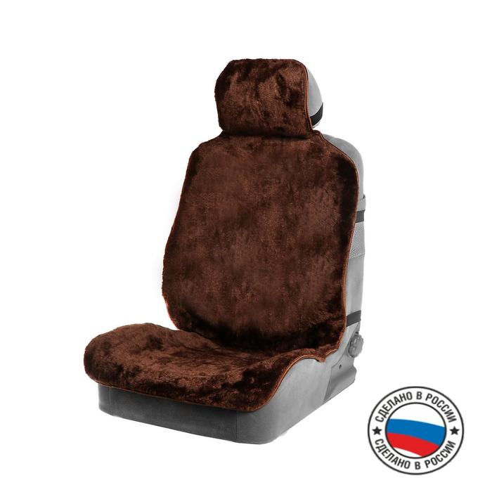 фото Накидка на сиденье, натуральная шерсть, коричневый argo