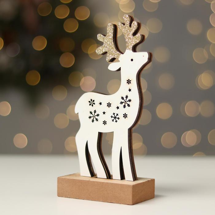 Новогодний декор с подсветкой «Снежный олень» декор с подсветкой праздничный олень