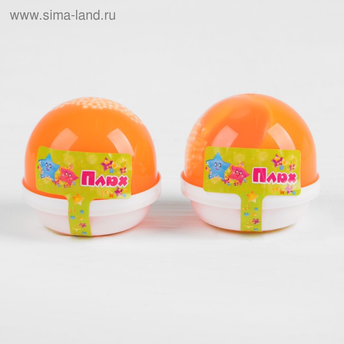 Слайм «Плюх», с шариками, оранжевый, капсула 40 г слайм плюх капсула с шариками 3 40г