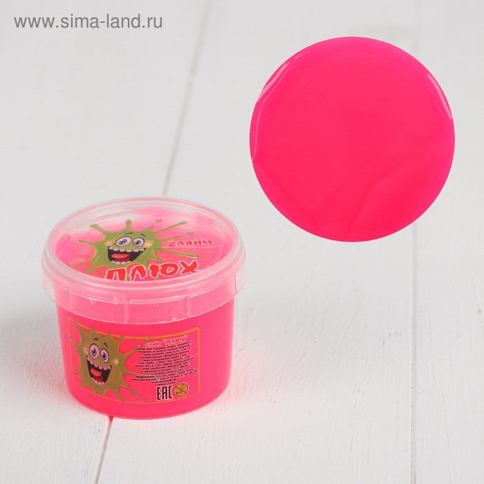 

Слайм «Плюх»,розовый, контейнер 90 г