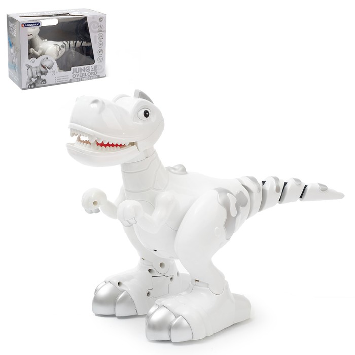 Интерактивный робот «Умный Динозавр» с подвижным хвостом, ходит, реагирует на касания, работает от батареек