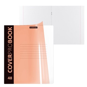 Тетрадь А5+, 48 листов в клетку Neon, пластиковая обложка фактура «песок», блок офсет, оранжевая