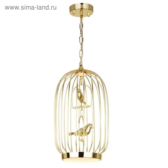 Светильник Bird 12Вт LED 4000K золото 28x28x52см