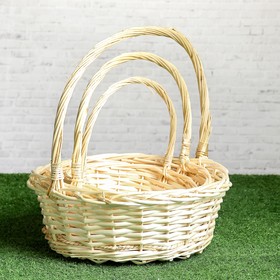

Набор корзин, 3 шт, 35×13/35 см. 30×11/30 см, 25×9/25 см, ива
