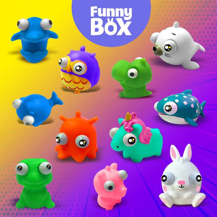 фото Игровой набор funny box «зверюшки»: карточка, фигурка, лист наклеек woow toys