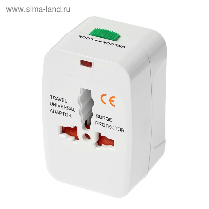 

Тревел-адаптер универсальный , 3 A, 5 в 1, 100-250 В, белый
