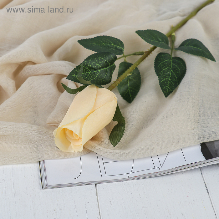 Цветы искусственные Роза Карина 4х46 см, кремовый