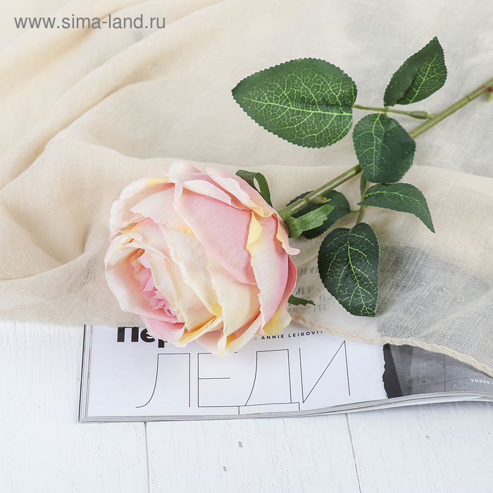 Цветы искусственные Роза Охара 8,5х56 см, розовый цветы искусственные роза септима 5х65 см розовый